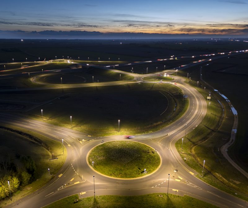 UK Roads at Night © Leo Hillier