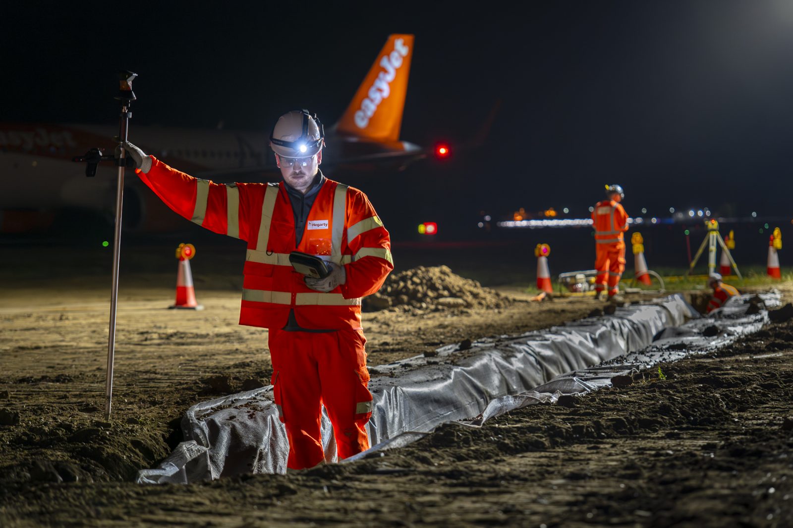 Airport GPS Surveying © Leo Hillier